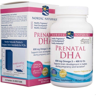Nordic Naturals Prenatal DHA jahodová 90 mäkkých gélov