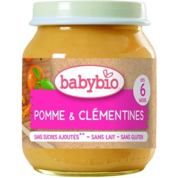 Babybio БИО Плодово пюре Ябълка и клементини 130г