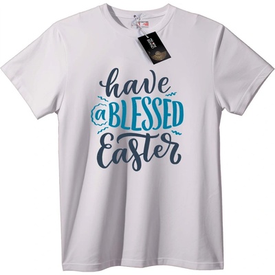 NOONEBRAND Тениска Благословен Великден - 6XL, White
