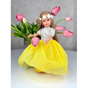 Magic baby: кукла Blanca с жълта рокля и лента с цветя (MB36005)