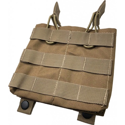 Invader Gear Molle na dva zásobníky M4/M16 otevřená Coyote