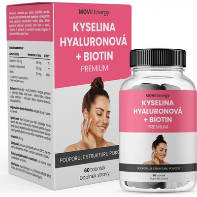 Movit Energy Kyselina hyaluronová + Biotin Premium 60 tobolek