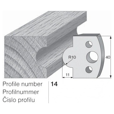 IGM profil 014 - pár omezovačů 40x4mm SP
