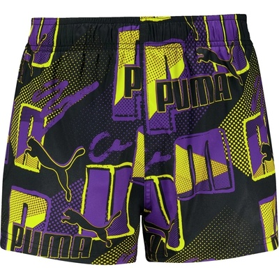 PUMA Бански гащета Puma Men's Print Logo Swim Shorts - Violet Purple