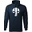 DRAGOWA мъжки суитшърт с качулка Punisher, тъмносин, 320г/м2 (5765)