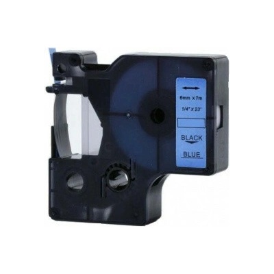 Alternatívna páska Dymo 43616 6 mm x 7 m, čierna tlač/modrý podklad