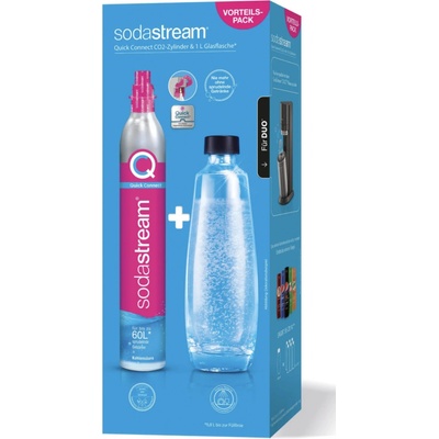 SodaStream CO2 Quick Connect CQC + skleněná láhev 1l – Zboží Dáma