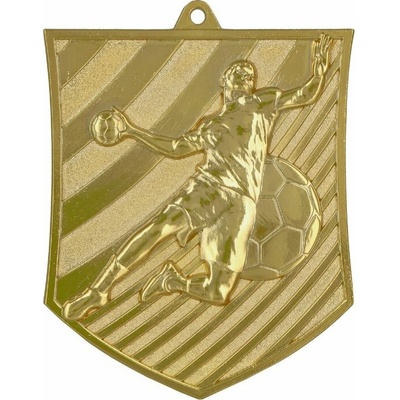 MEDALE Medaile kovová zlatá-fotbal 7,8x6,5 cm