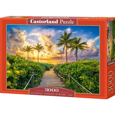 Castorland Farebný východ slnka v Miami USA 3000 dielov