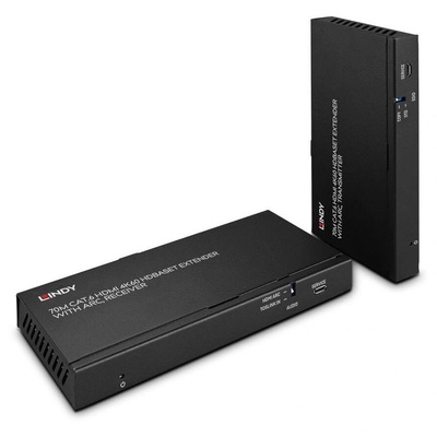 Lindy 38349 AV разширител AV предавател и приемател Черен (38349)