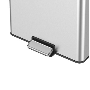 EKO-Europe EKO Кош за разделно събиране ESSENTIAL - 2 х 20 л. - хром мат (EKO 822840 - Matt s/s) - luxdom