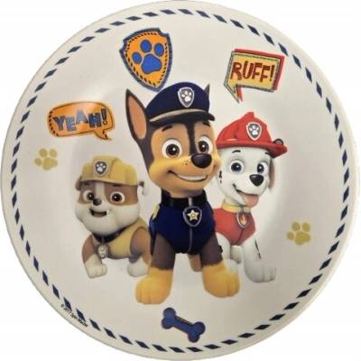 STOR Detský dezertný tanier KERAMICKÝ 19,5 cm Labková patrola 988