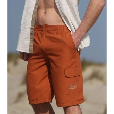 Atlas For Men Voľnočasové kapsáčové bermudy Desert Oranžová