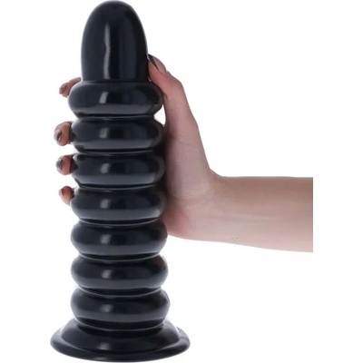 Toyz4Lovers Голямо релефно анално дилдо Monolite Fitz Roy черно