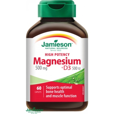 Jamieson Hořčík 500 mg s vitaminem D 500 IU 60 tablet