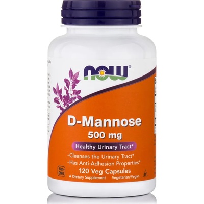 NOW Хранителна добавка за прочистване на пикочните пътища , Now Foods D Mannose 500mg (120 caps)