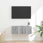 vidaXL TV стенен шкаф 78, 5 x 30 x 29, 5 cm Сив Сонома (892221)