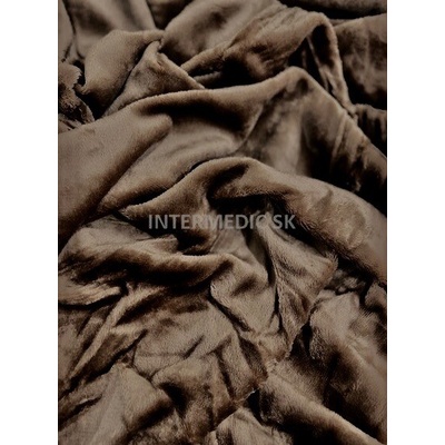 Intermedic Prestieradlo mikroplyš 180x200 - Tm. hnedá