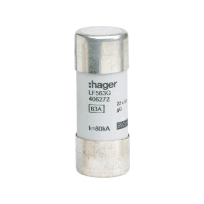 HAGER Pojistka LF563G PV22 gG 690V, válcová (balení 10ks) LF563G