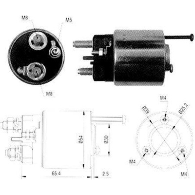 Elektromagnetický spínač, startér MAGNETI MARELLI 940113050065