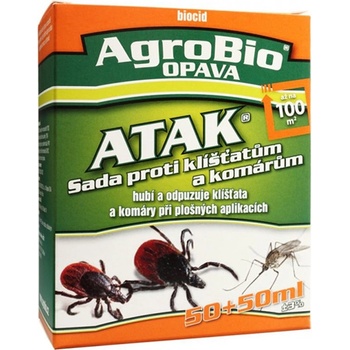 AgroBio Atak Sada proti klíšťatům a komárům 2 x 100 ml