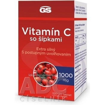 GS Vitamín C 1000 mg so šípkami inov.2023 120 ks