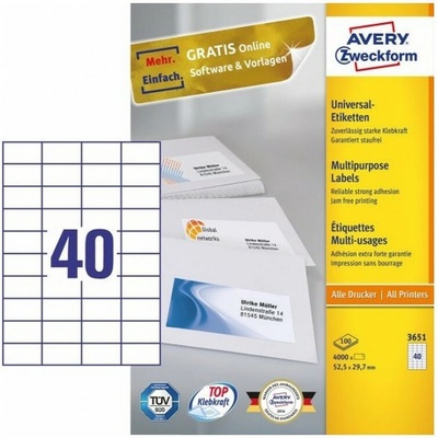 Avery Zweckform 3651 100 archů A4