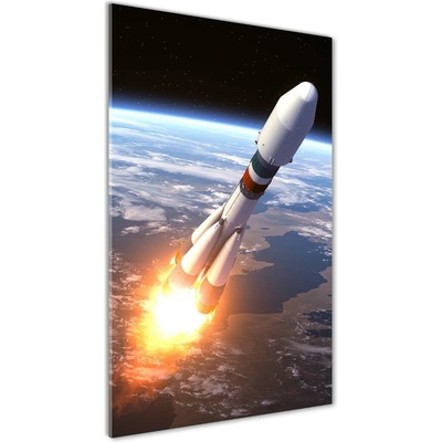 Vertikálny foto obraz sklo tvrdené Vesmírna raketa 50x100 cm