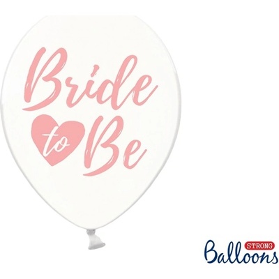 Balónik Priesvitný s ružovým nápisom Bride to Be