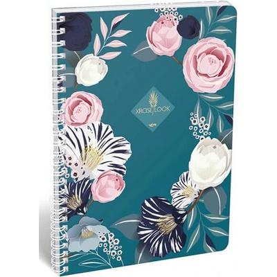 Lizzy Card - Тетрадка А4 със спирала, 80 листа, редове Xrcise Look Four