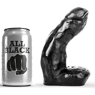 All black dildo realistic 15 cm