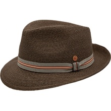 Crushable nemačkavý letní klobouk Trilby Mayser Maleo UV faktor 80 hnědý
