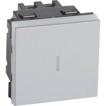 Legrand Кръстат ключ 2 мод. цвят алуминий Easy-Led Mosaic NEW - 079221L (079221L)