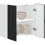 vidaXL Кухненски стенен шкаф, Kalmar, черен, инженерно дърво (853578)