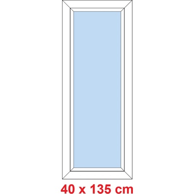 Soft Plastové okno 40x135 cm FIX neotevíravé Bílá