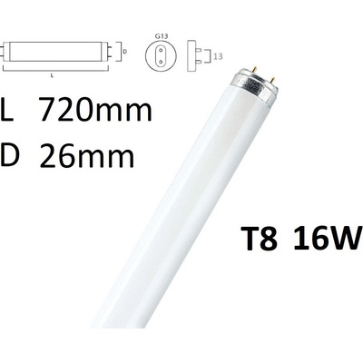 Ledvance Žiarivka 16W studená biela 26x720mm