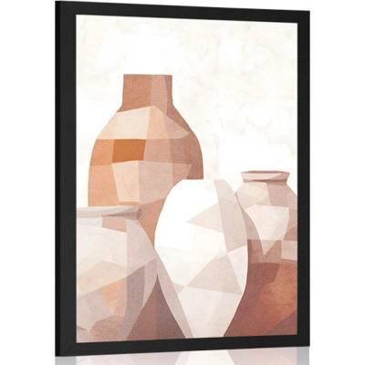 Plakát zátiší s vázami - 30x45 silver