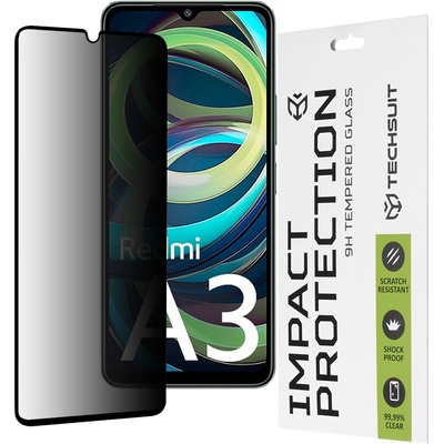 Techsuit Протектор за Xiaomi Redmi A3 / Redmi A3x - 111D Privacy Full Glue - Черен