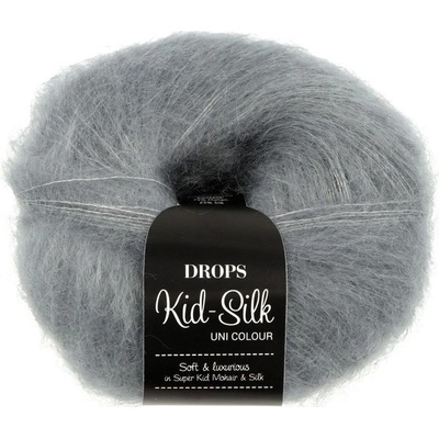 Drops Kid Silk UNI Colour 10 sivá
