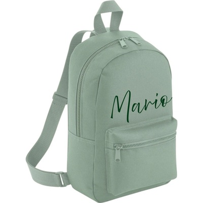 BagBase ruksak s menom Pastel - dusty green