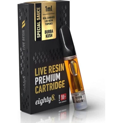 Eighty8 CBD Cartridge Bubba Kush živé živicové terpény 1 ml