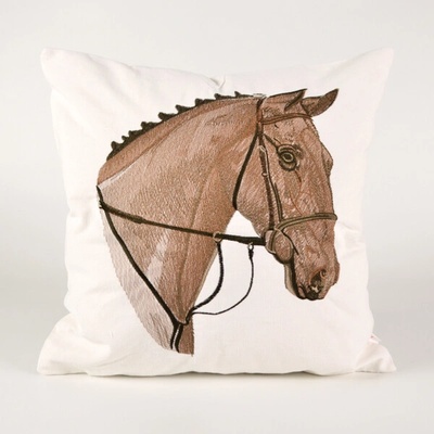 Takoy s vyšívaným vzorom 45 x 45 hnedý kôň-HT-00220 45 x 45 cm