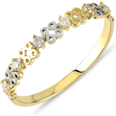 Lillian Vassago Originální zlatý prsten se zirkony LLV85 GR058