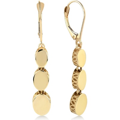 Lillian Vassago zlaté náušnice visacie na patent LLV22-GER058