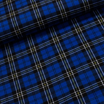 Orbytex Flanel bavlněný A-2 modré káro, š.150cm (látka v metráži)