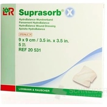 Suprasorb X KRYTIE NA RANY kompresy hydrobalančné vlhké hojenie 9x9 cm1x5 ks