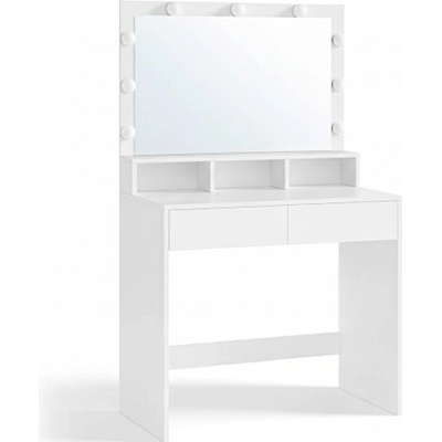 SongmicsHome Vanesa RDT120T10 s veľkým zrkadlom a osvetlením 80 x 40 cm biely