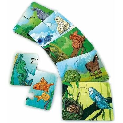 Drevené puzzle Dosková hra a puzzle Kto čo je a kde býva (UL-PD008)