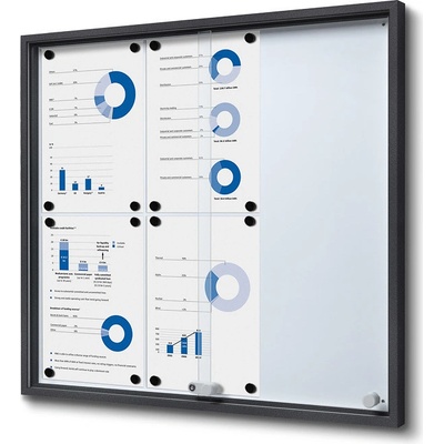 Jansen Display Interiérová vitrína 6 x A4 SLIM 686 x 641 mm