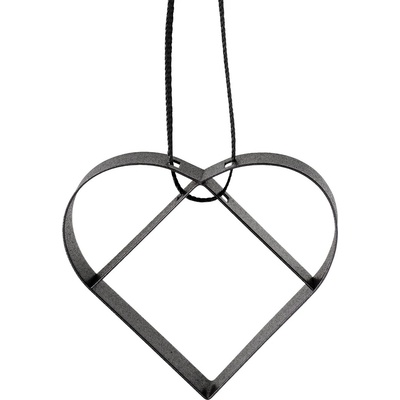 Stelton Коледна украса FIGURA 5 см, сърце, мек черен, неръждаема стомана, Stelton (SN106001)